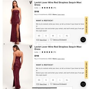 LuLus Wine Red Strapless Sequin Maxi Dress